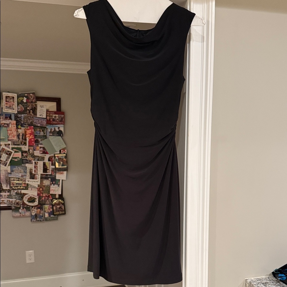 David Meister Black Backless Dress
